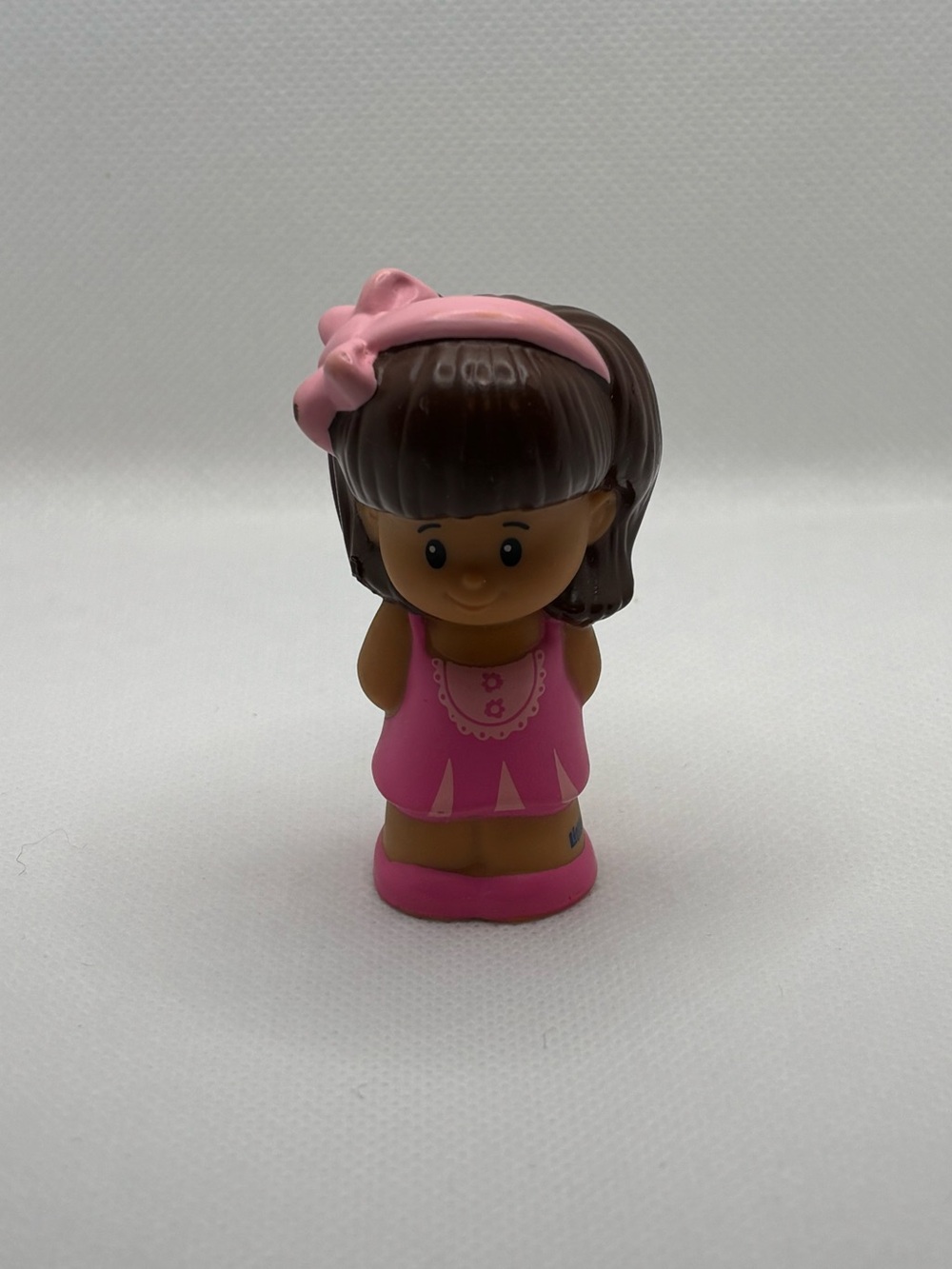 Fisher Price Little People Mia Pink Dress Pink Bow Birthday Party Figure HTF